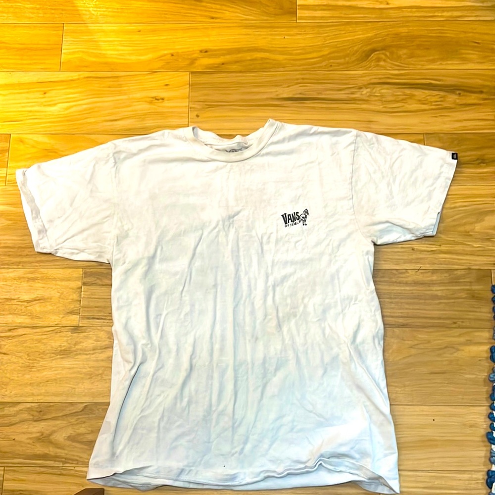 Vans shirt white sketch